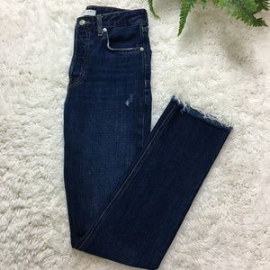 ZARA Women Premium Denim, High Waist, Button Fly